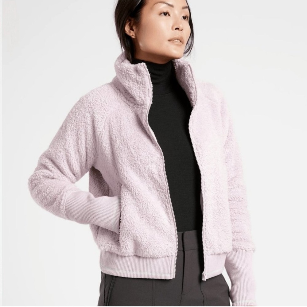Athleta Tugga Sherpa Full-Zip Fleece Jacket